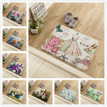 Load image into Gallery viewer, 2017 New Design American Style Retro Floor Mat Flower Print Kitchen Carpets And Rugs Anti-Slip Entrance Door Mats 40*60/50*80CM