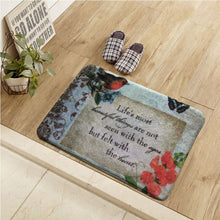 Load image into Gallery viewer, 2017 New Design American Style Retro Floor Mat Flower Print Kitchen Carpets And Rugs Anti-Slip Entrance Door Mats 40*60/50*80CM