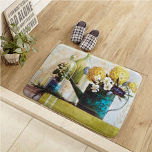Load image into Gallery viewer, 2017 New Design American Style Retro Floor Mat Flower Print Kitchen Carpets And Rugs Anti-Slip Entrance Door Mats 40*60/50*80CM