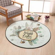 Load image into Gallery viewer, Cartoon Bear Round Carpet Hand Drawn animals Bee Bedroom Area Rug Non-Slip Floor Mats Kid's Living Room Crawling Play Mat circle