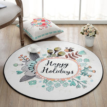 Load image into Gallery viewer, Cartoon Bear Round Carpet Hand Drawn animals Bee Bedroom Area Rug Non-Slip Floor Mats Kid's Living Room Crawling Play Mat circle