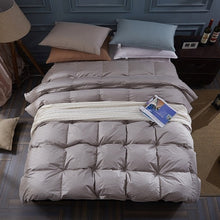 Load image into Gallery viewer, TUTUBIRD-100% white duck/goose down winter quilt comforter blanket duvet filling cotton cover twin single queen supper king size