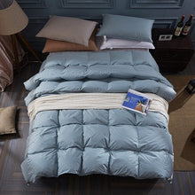 Load image into Gallery viewer, TUTUBIRD-100% white duck/goose down winter quilt comforter blanket duvet filling cotton cover twin single queen supper king size