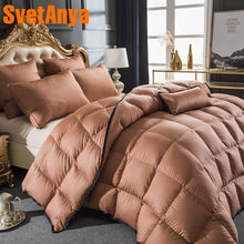 Load image into Gallery viewer, Svetanya white Goose Down Duvet 3D quilted Quilt king queen twin full double size Comforter Winter Thick Blanket Bedding Filler