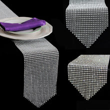Load image into Gallery viewer, New 12*275CM (4.6" X 108") Diamond Table Runner Mesh Rhinestone Table Runner Wedding Party Decorations Home Table Accessories