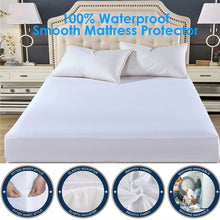 Load image into Gallery viewer, Smooth Waterproof Mattress Protector Cover For Bed WettingHypoallergenic Protection Pad Anti Mites Bed Cover For Mattress Topper