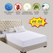 Load image into Gallery viewer, New Waterproof  Mattress Pad Top Hypoallergenic Mattress Protector Against Dust Mites and Bacteria Fitted Sheet Mattress Topper