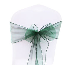 Load image into Gallery viewer, 25pcs Organza Chair Sash Bow For Wedding Party Cover Banquet Baby Shower Xmas Decoration Sheer Organza Fabric Supply 18cmx275cm